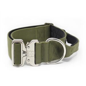 5cm Combat Dog Collar - PLATINUM - Khaki v2.0